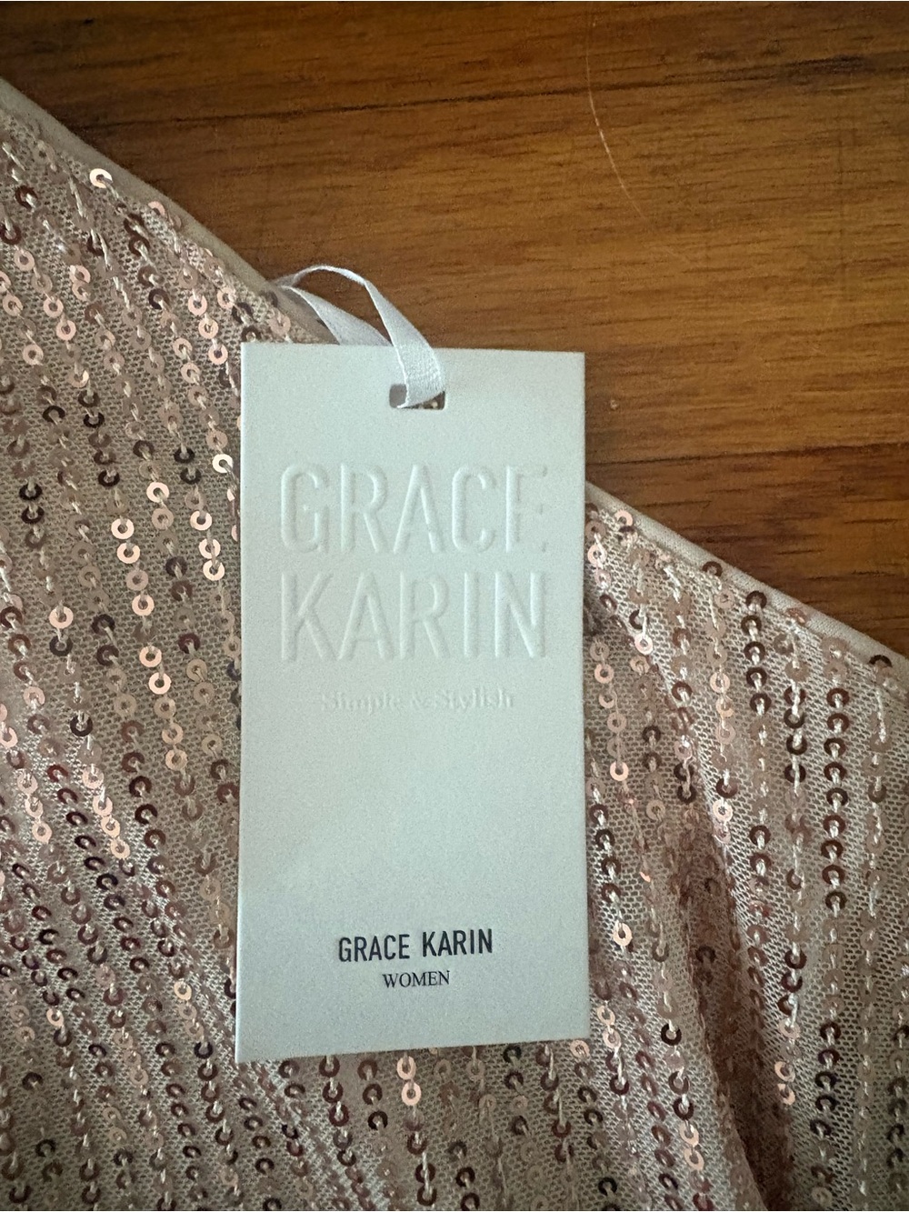 Grace Karin sparkly tank top size L - Picture 3 of 4